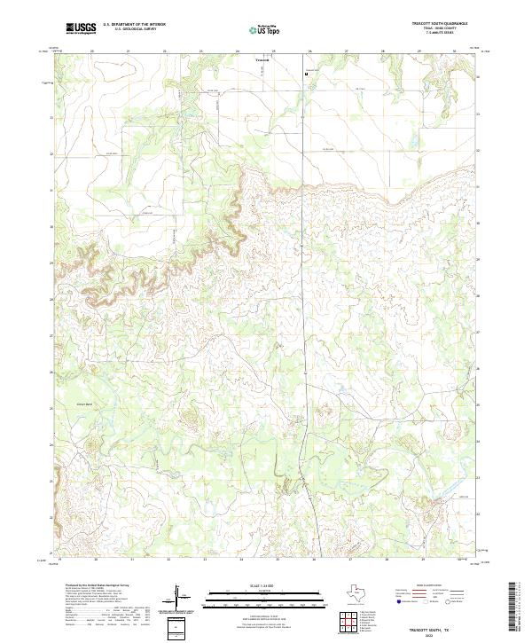 US Topo 7.5-minute map for Truscott South TX