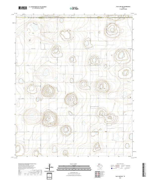 US Topo 7.5-minute map for Tule Lake NW TX