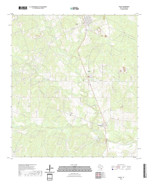 US Topo 7.5-minute map for Tuleta TX