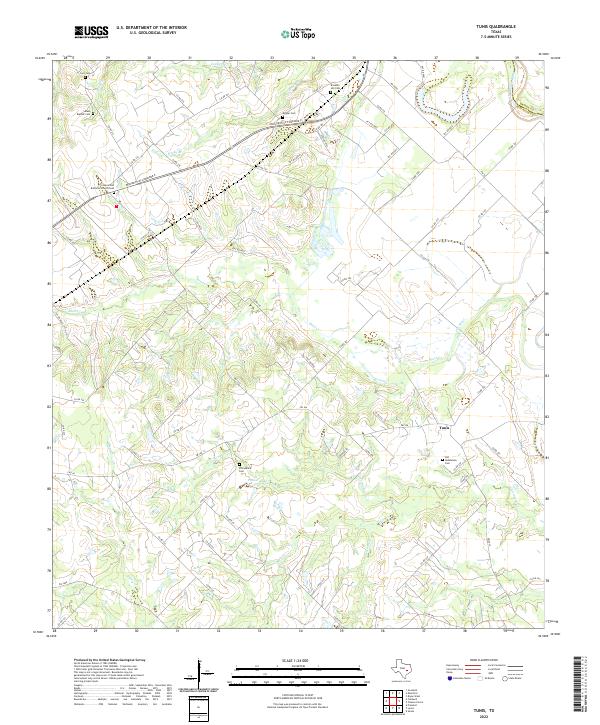 US Topo 7.5-minute map for Tunis TX