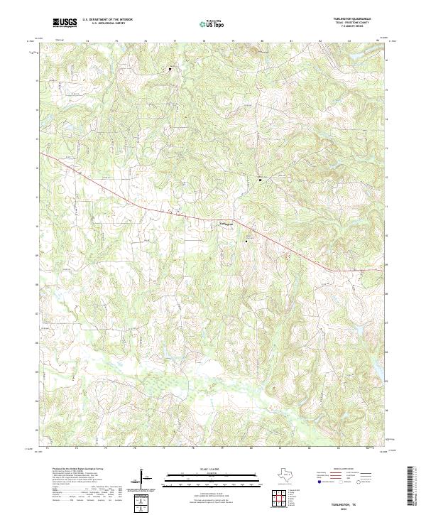 US Topo 7.5-minute map for Turlington TX