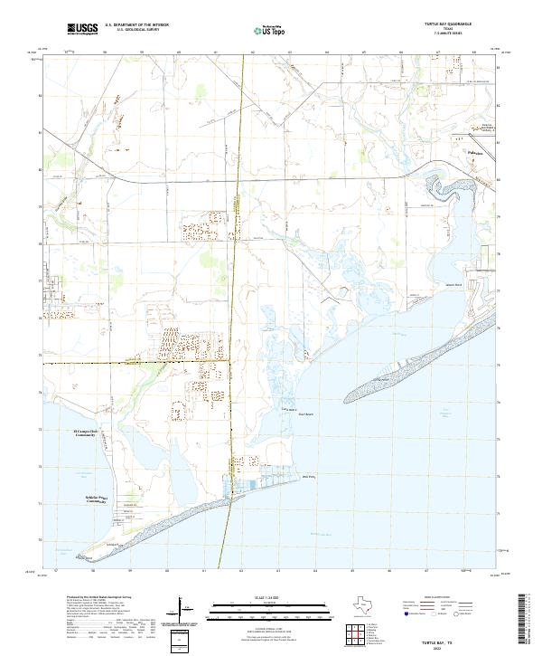 US Topo 7.5-minute map for Turtle Bay TX