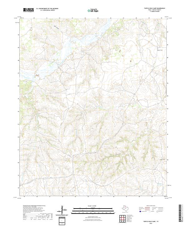 US Topo 7.5-minute map for Turtle Hole Camp TX