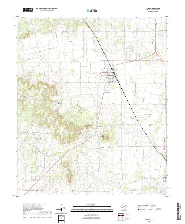 US Topo 7.5-minute map for Tuscola TX