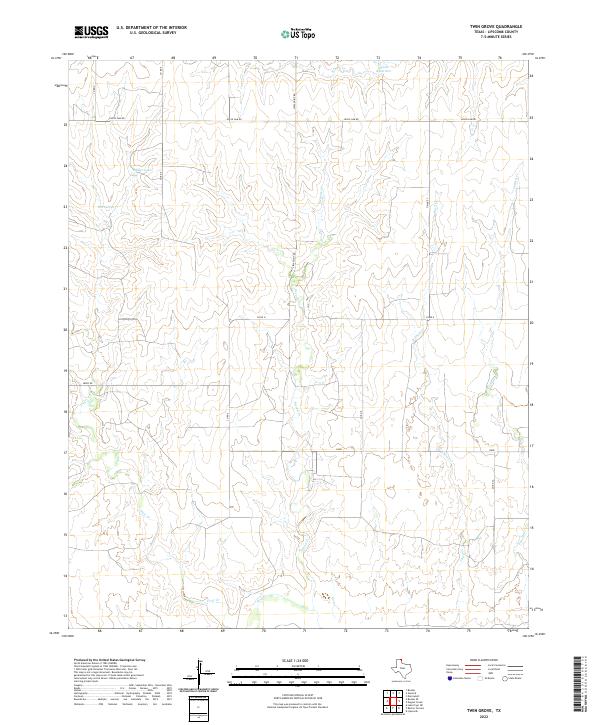 US Topo 7.5-minute map for Twin Grove TX