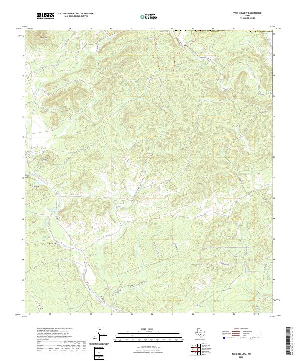 US Topo 7.5-minute map for Twin Hollow TX