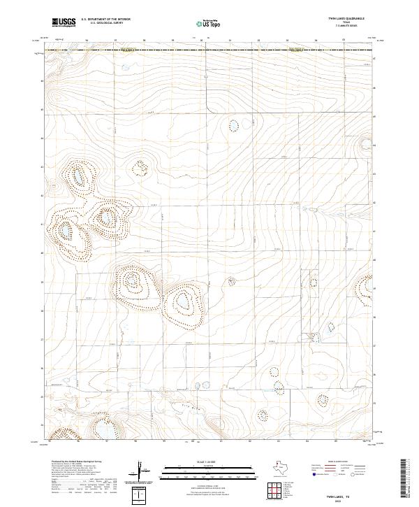 US Topo 7.5-minute map for Twin Lakes TX