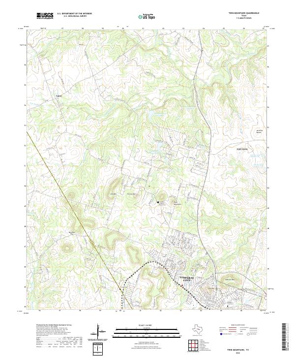 US Topo 7.5-minute map for Twin Mountains TX