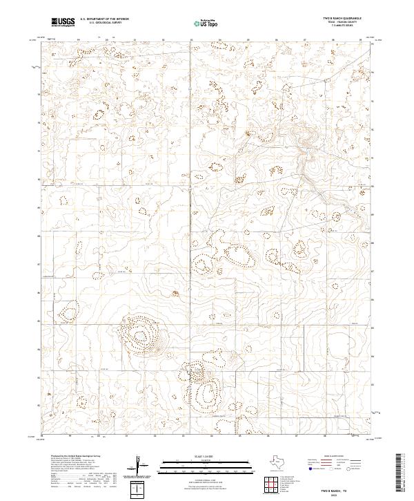 US Topo 7.5-minute map for Two B Ranch TX