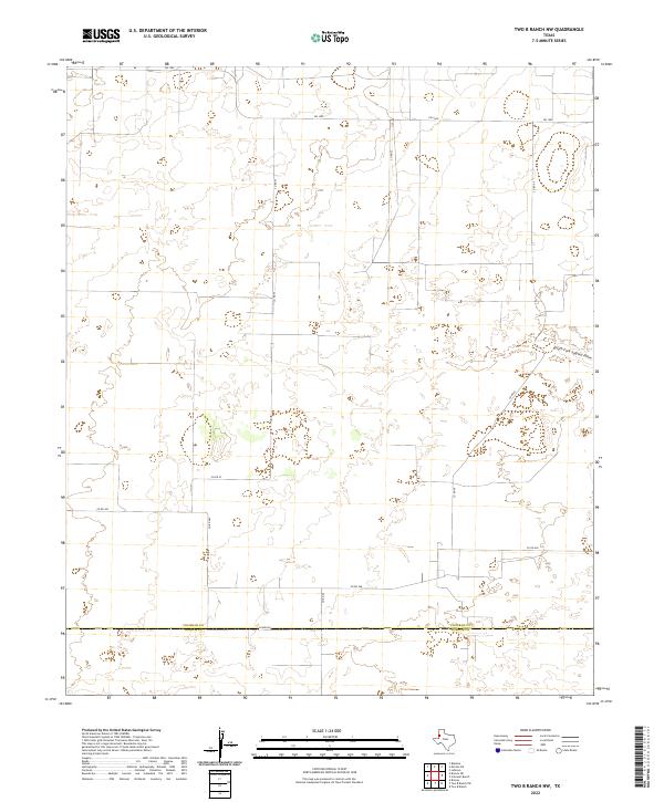 US Topo 7.5-minute map for Two B Ranch NW TX