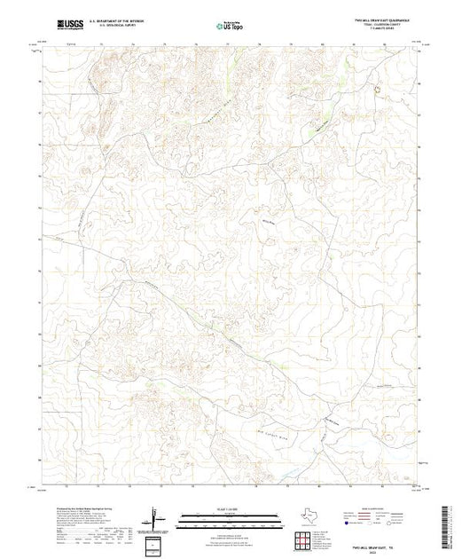 US Topo 7.5-minute map for Two Mill Draw East TX – American Map Store