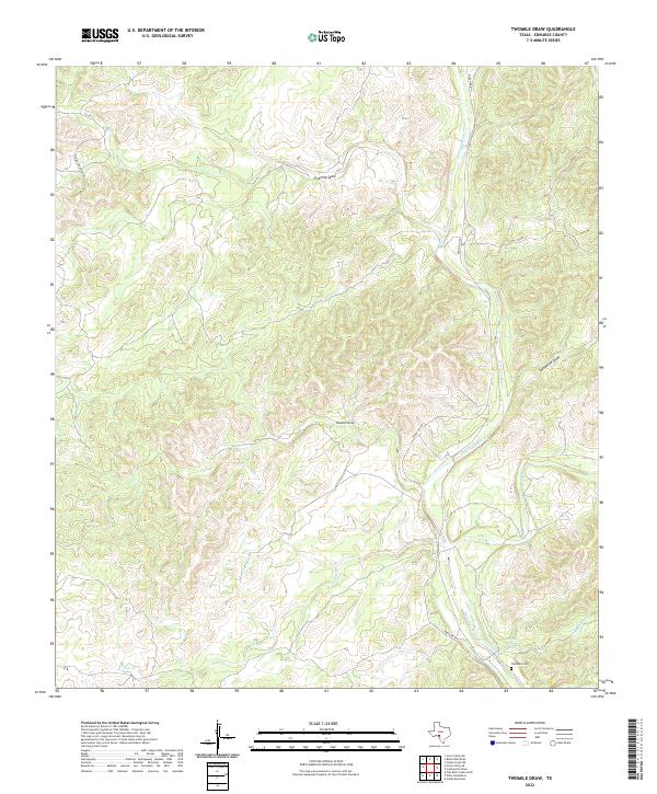 US Topo 7.5-minute map for Twomile Draw TX