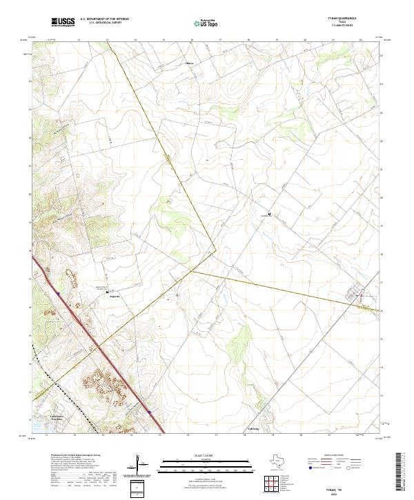 US Topo 7.5-minute map for Tynan TX