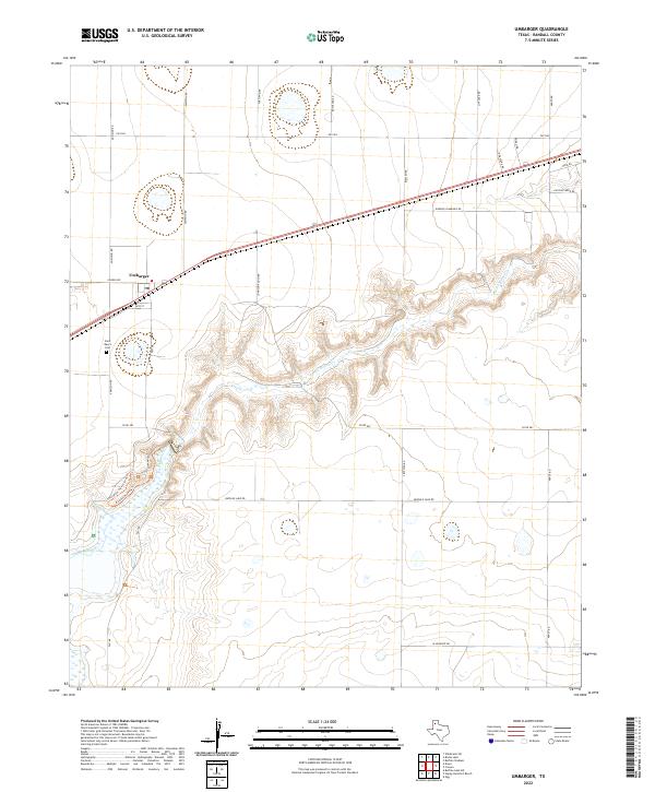 US Topo 7.5-minute map for Umbarger TX