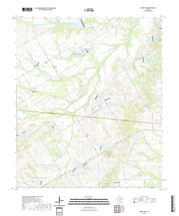 US Topo 7.5-minute map for Union High TX