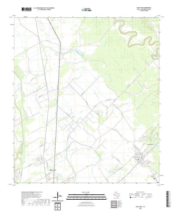 US Topo 7.5-minute map for Van Vleck TX