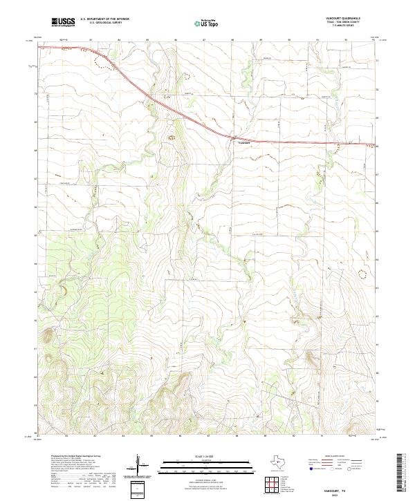 US Topo 7.5-minute map for Vancourt TX