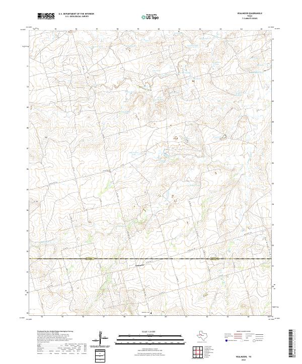 US Topo 7.5-minute map for Vealmoor TX