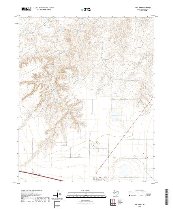 US Topo 7.5-minute map for Vega North TX