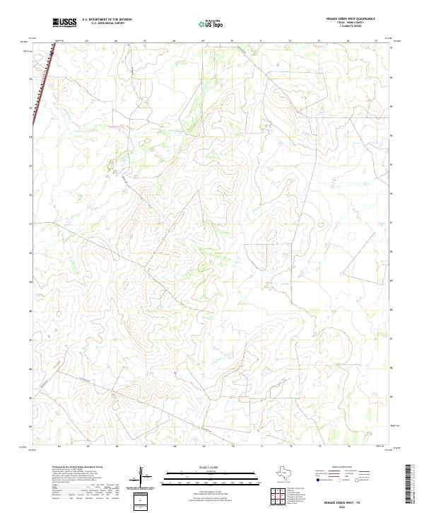 US Topo 7.5-minute map for Venado Creek West TX