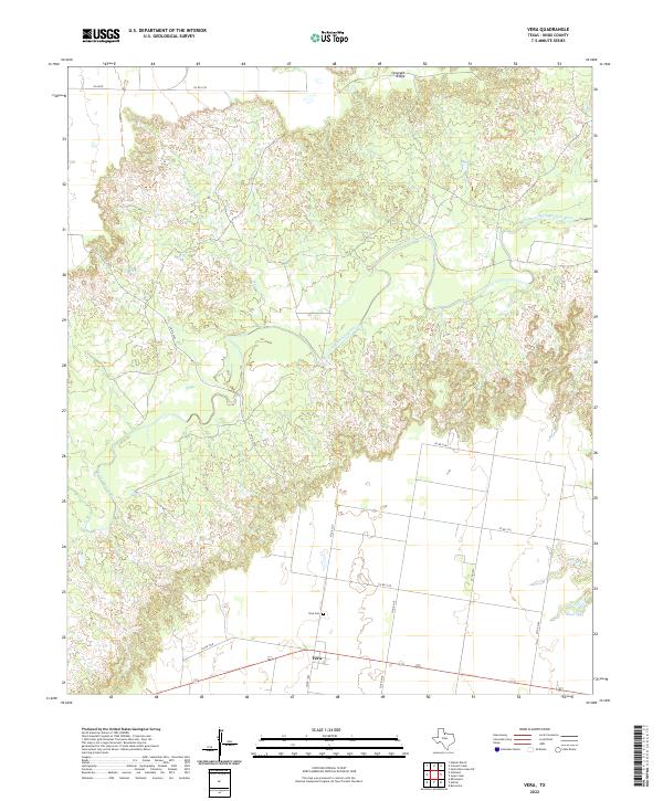 US Topo 7.5-minute map for Vera TX