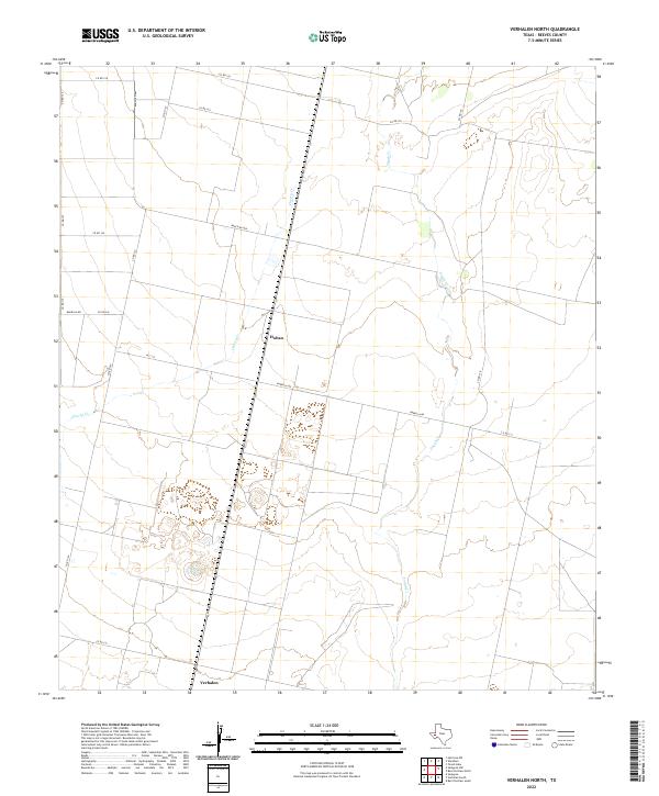 US Topo 7.5-minute map for Verhalen North TX