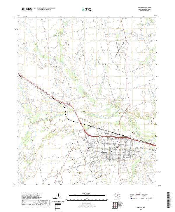 US Topo 7.5-minute map for Vernon TX