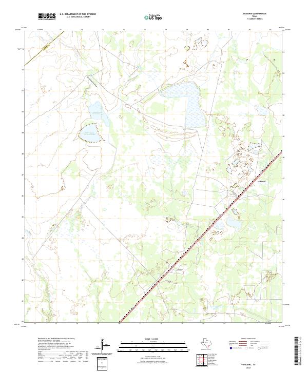 US Topo 7.5-minute map for Vidaurri TX