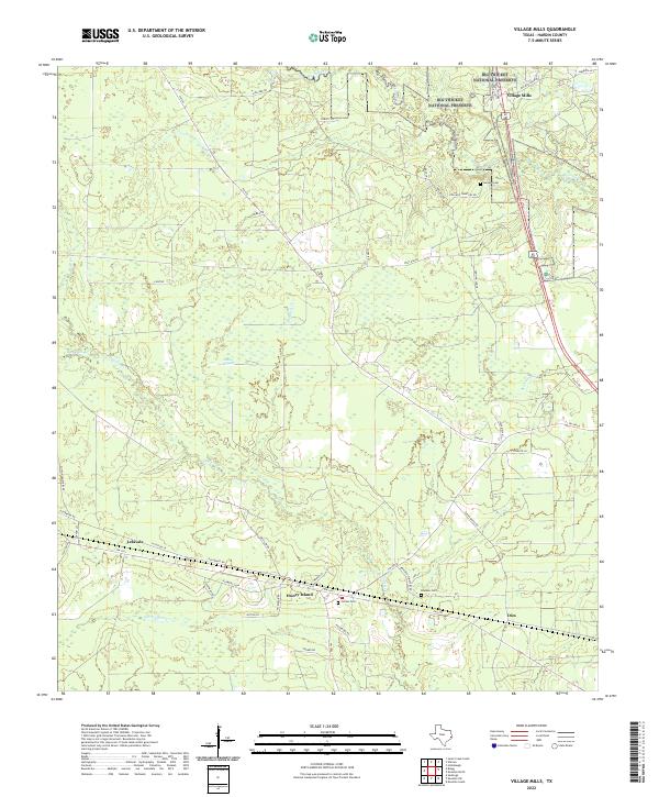 US Topo 7.5-minute map for Village Mills TX