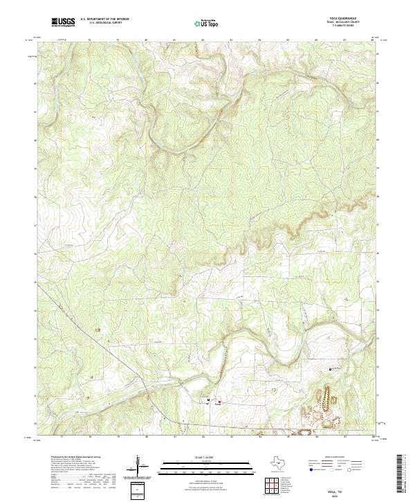 US Topo 7.5-minute map for Voca TX