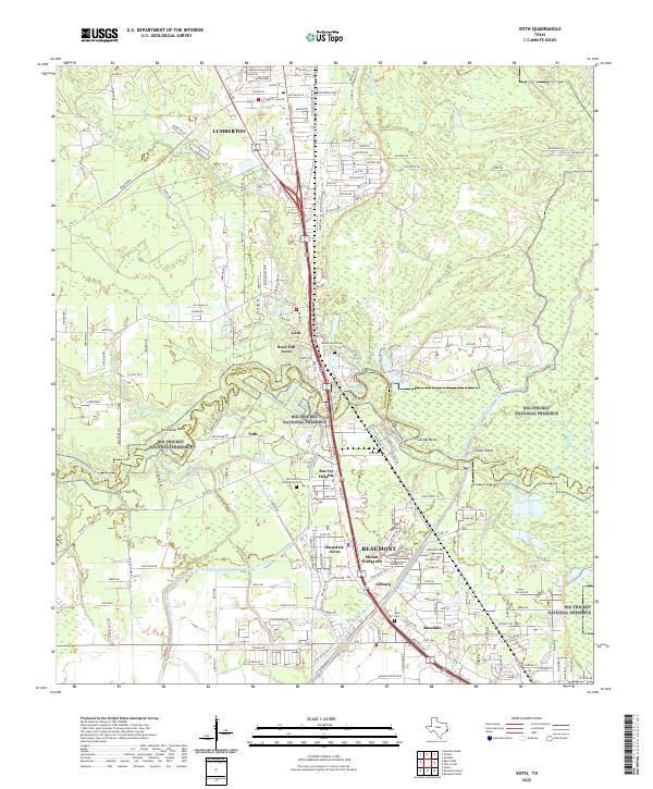 US Topo 7.5-minute map for Voth TX