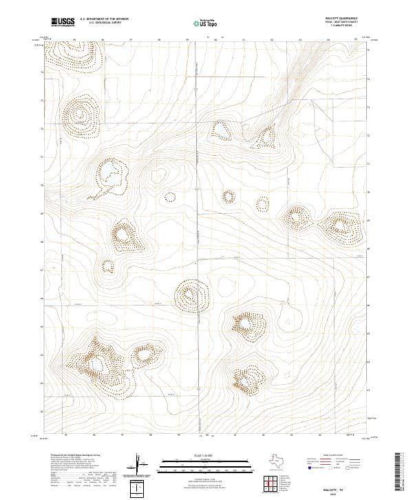 US Topo 7.5-minute map for Walcott TX