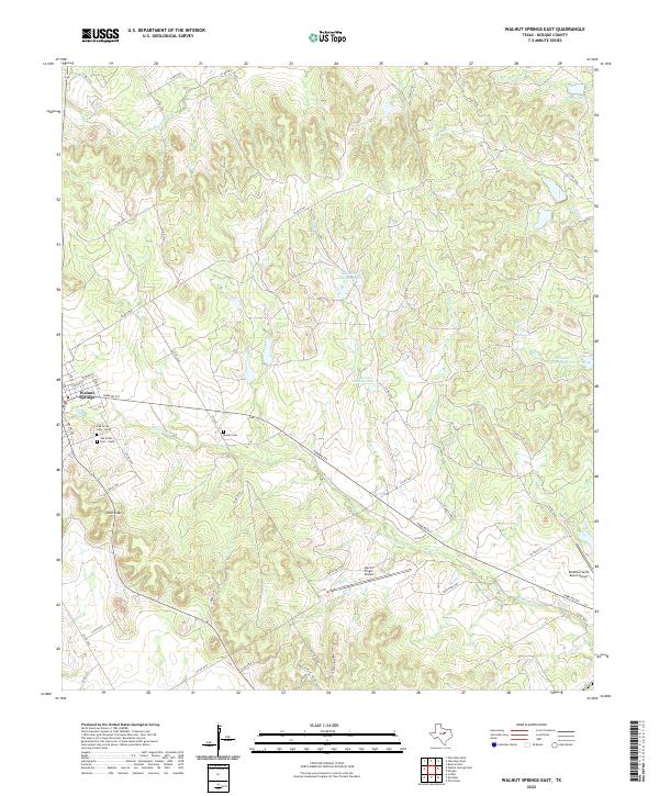 US Topo 7.5-minute map for Walnut Springs East TX