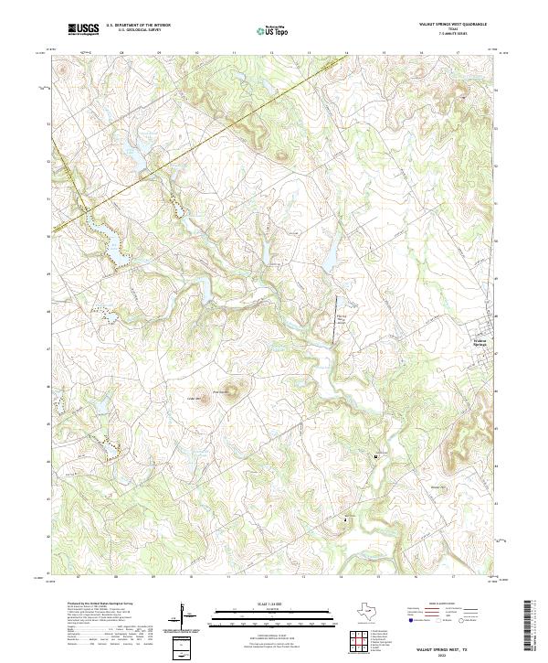 US Topo 7.5-minute map for Walnut Springs West TX