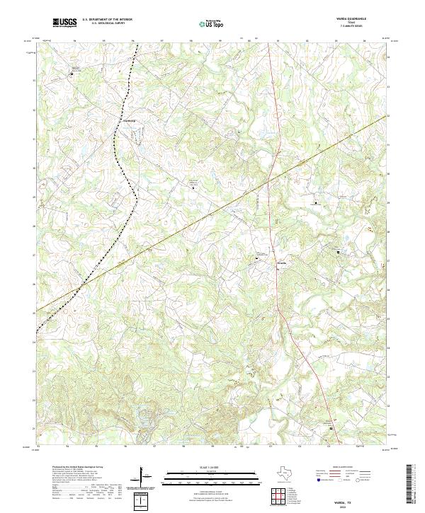 US Topo 7.5-minute map for Warda TX