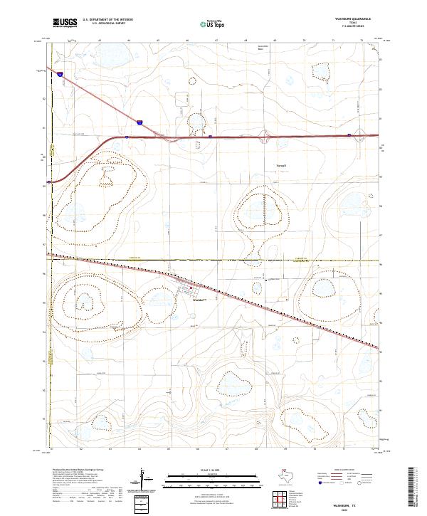 US Topo 7.5-minute map for Washburn TX