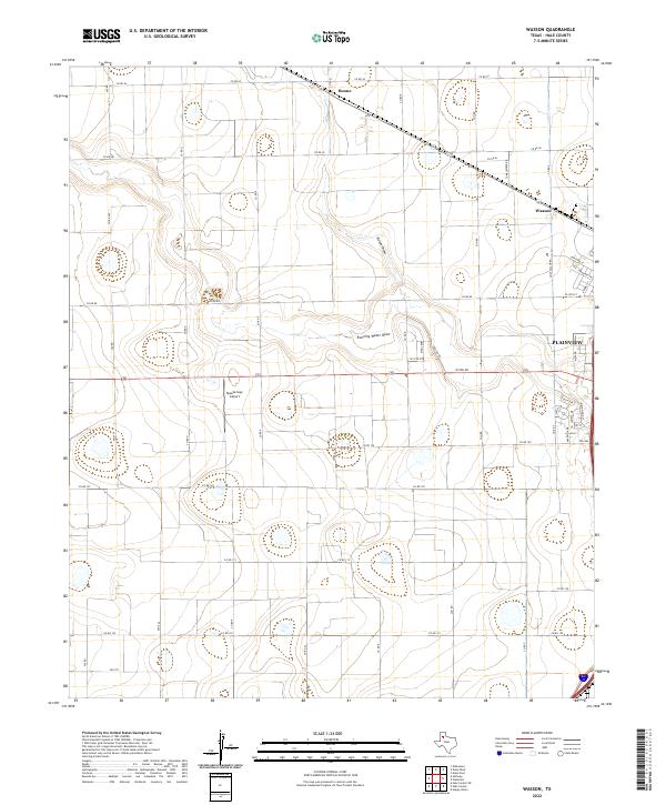 US Topo 7.5-minute map for Wasson TX