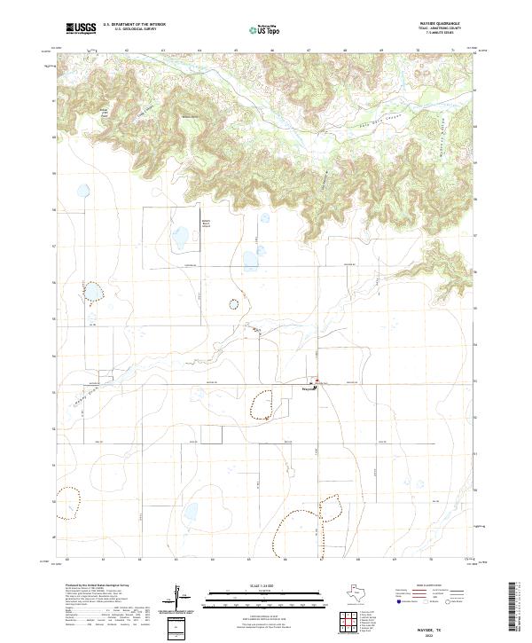 US Topo 7.5-minute map for Wayside TX