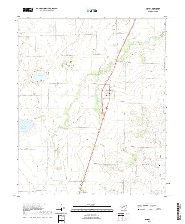 US Topo 7.5-minute map for Weinert TX