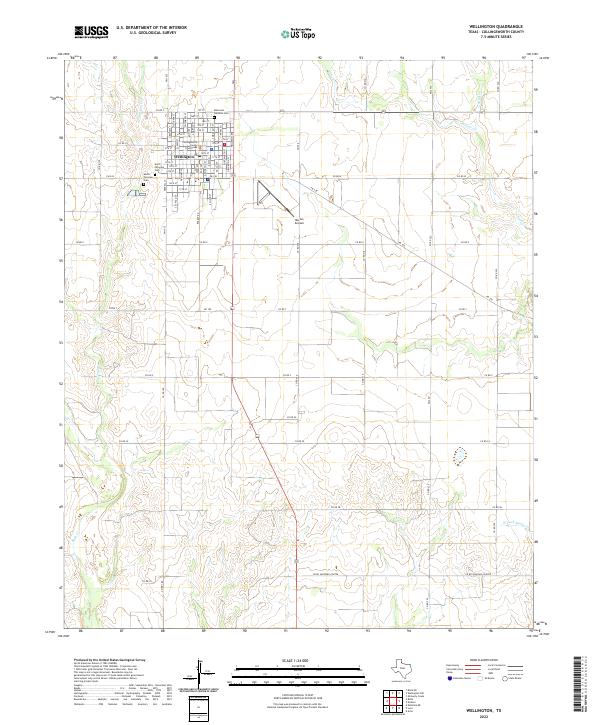 US Topo 7.5-minute map for Wellington TX