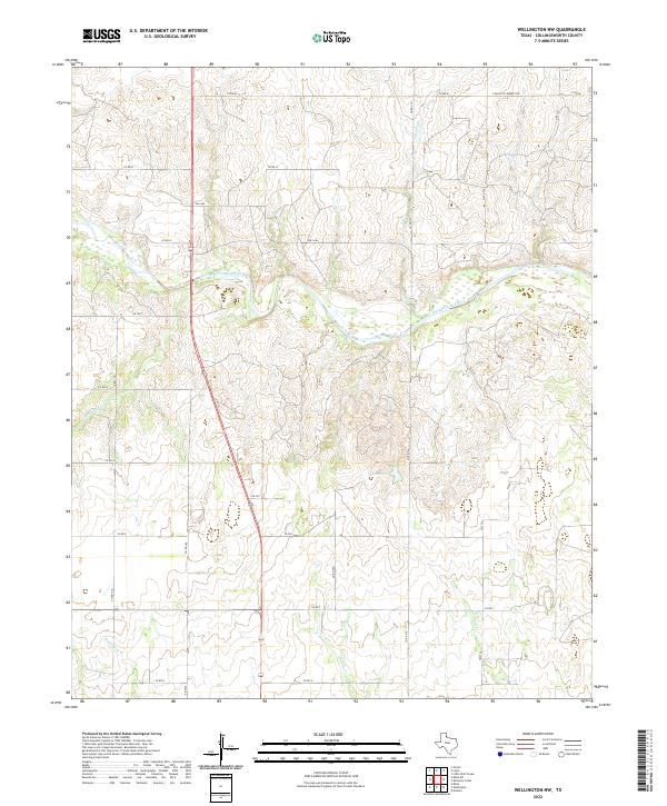 US Topo 7.5-minute map for Wellington NW TX