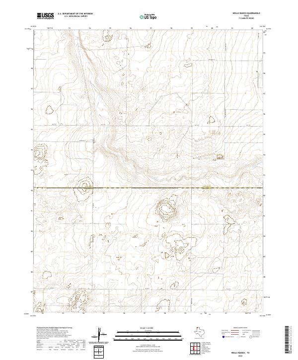 US Topo 7.5-minute map for Wells Ranch TX