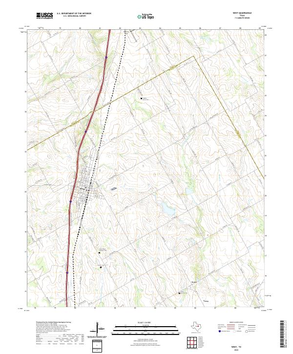 US Topo 7.5-minute map for West TX