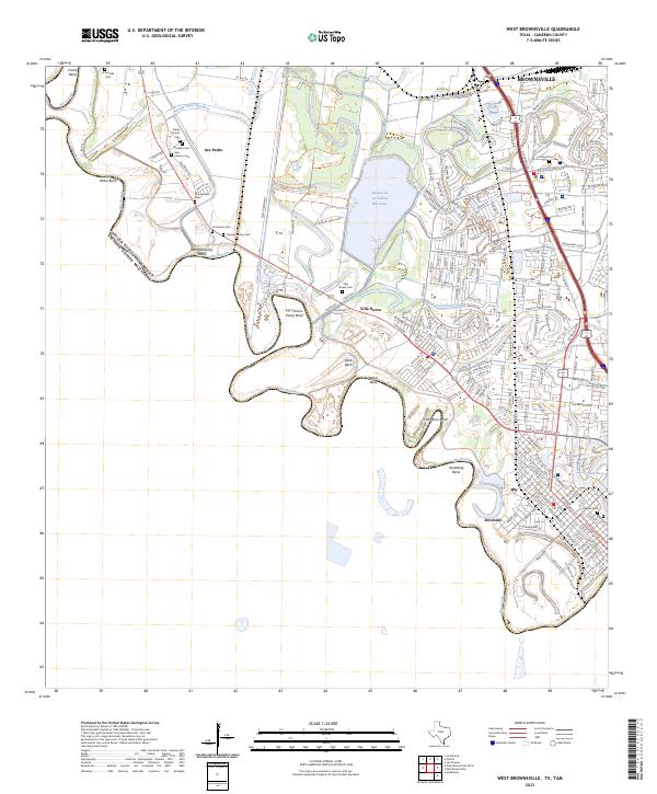 US Topo 7.5-minute map for West Brownsville TXTAM