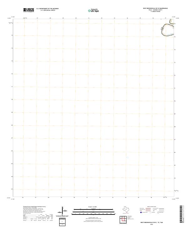 US Topo 7.5-minute map for West Brownsville OE W TXTAM