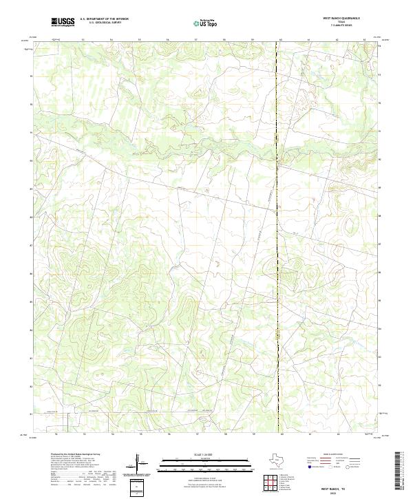 US Topo 7.5-minute map for West Ranch TX