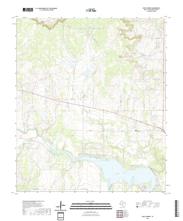 US Topo 7.5-minute map for West Sweden TX