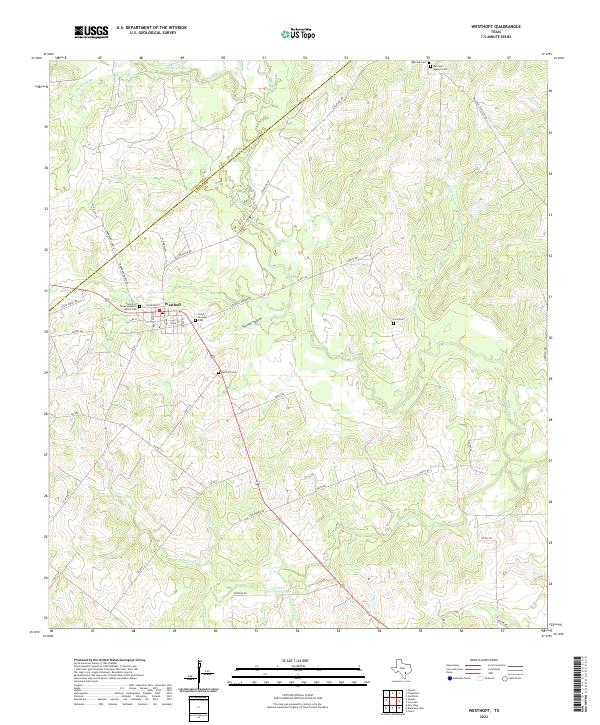 US Topo 7.5-minute map for Westhoff TX