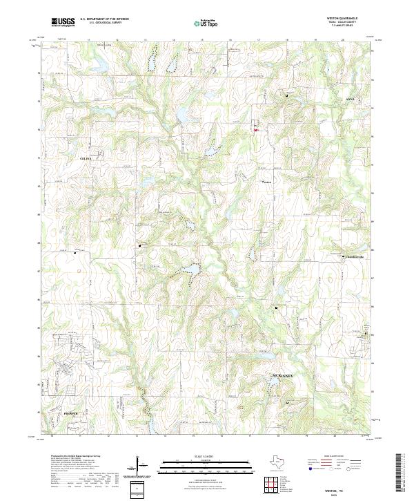 US Topo 7.5-minute map for Weston TX