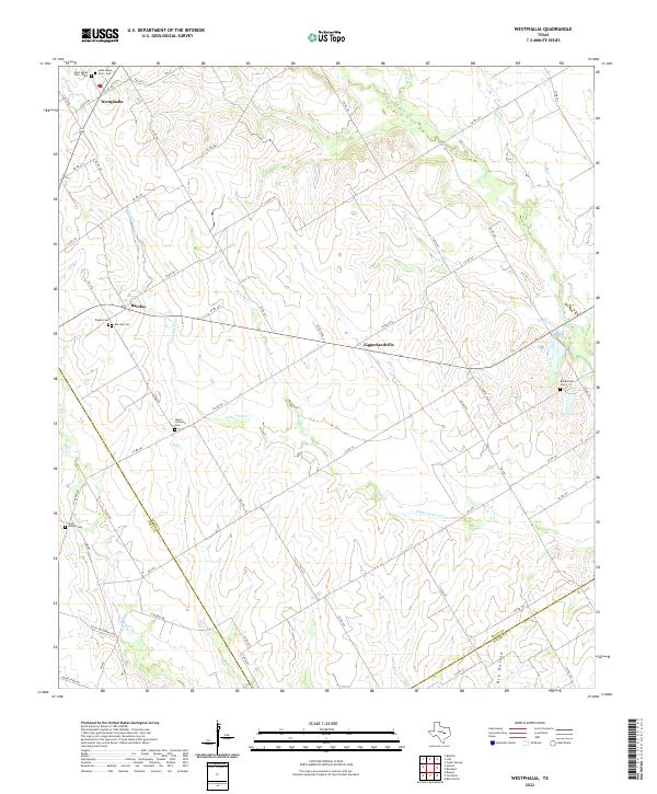 US Topo 7.5-minute map for Westphalia TX